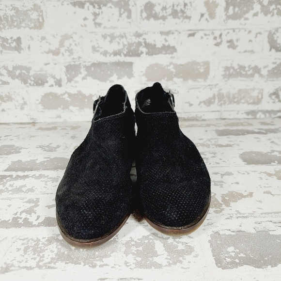 Crown Vintage Women's Black Open Toe Loafer Shoes V328 - Picture 3 of 9